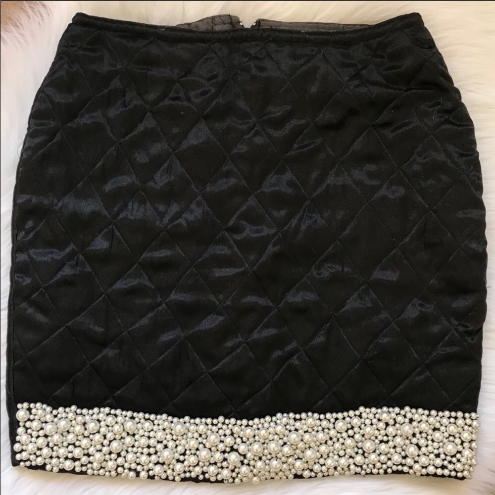 Vintage Sebatu quilted pearl skirt